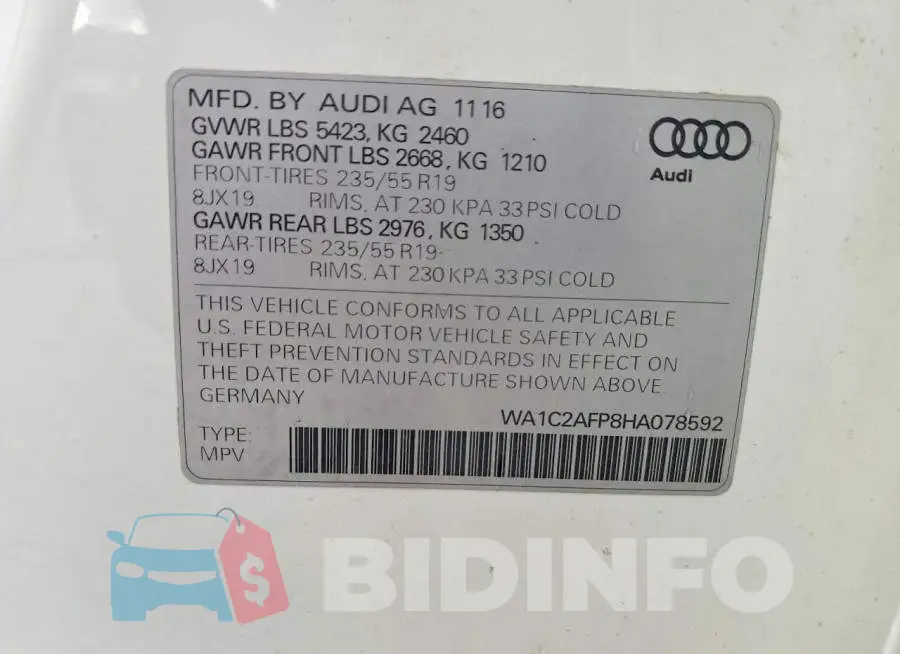 WA1C2AFP8HA078592 Photo# 13