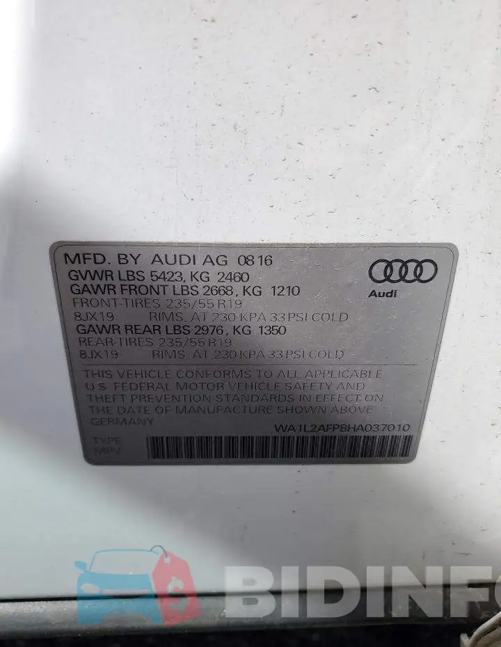 WA1L2AFP8HA037010 Photo# 13