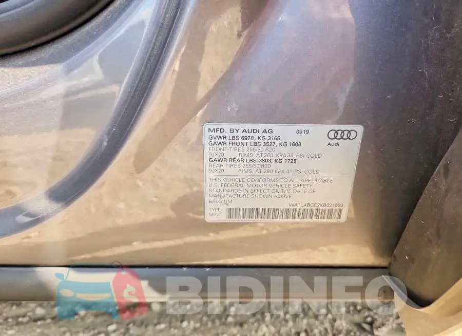 WA1LABGE2KB021683 Photo# 12