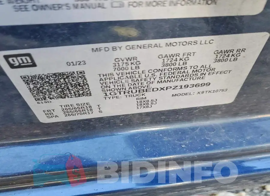 1GTRUBEDXPZ193699 Photo# 12