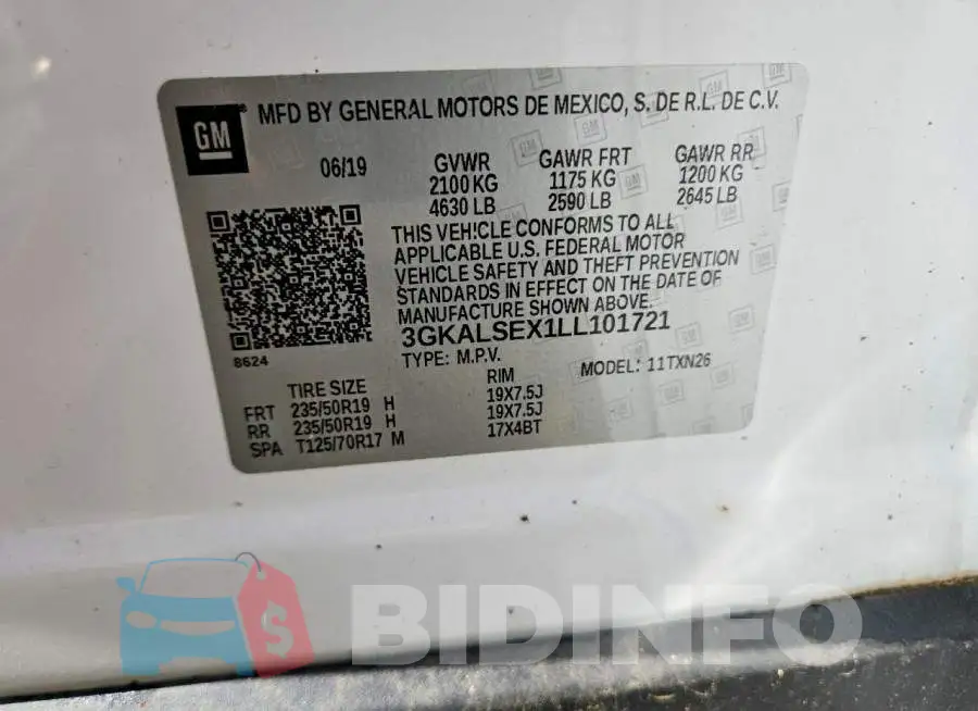 3GKALSEX1LL101721 Photo# 13