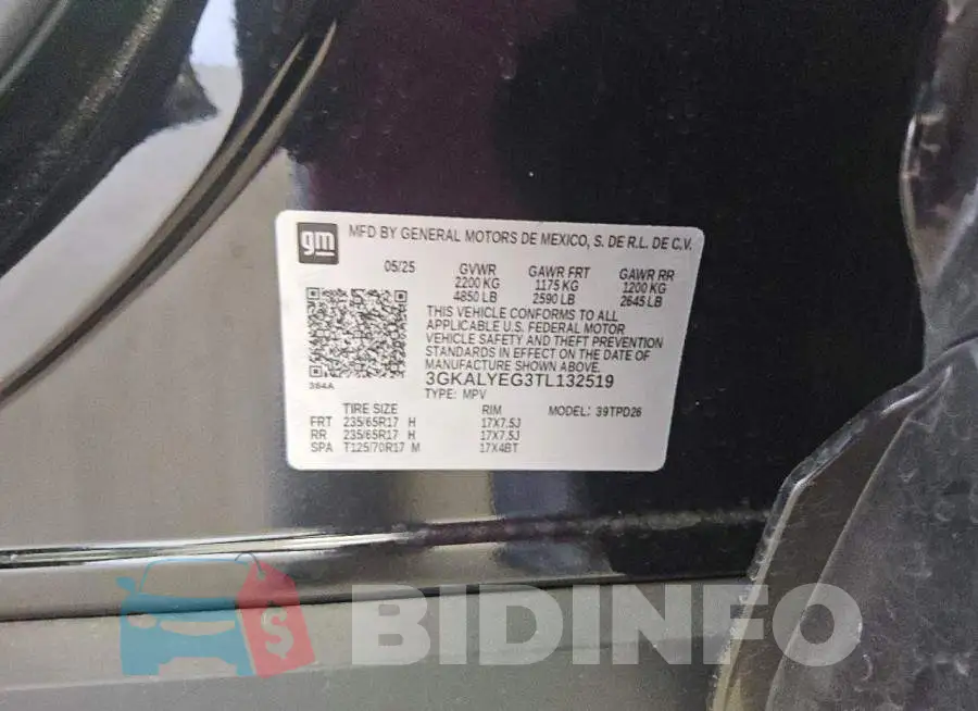 3GKALYEG3TL132519 Photo# 13