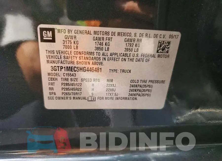 3GTP1MEC5HG446481 Photo# 12