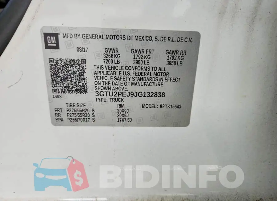 3GTU2PEJ9JG132838 Photo# 12