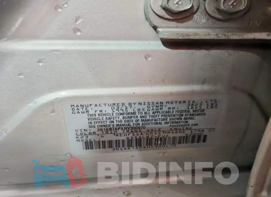 3N1AB7APXHY300670 Photo# 12
