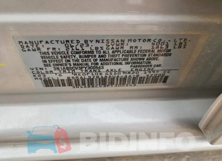 3N1AB8CV3PY300543 Photo# 12