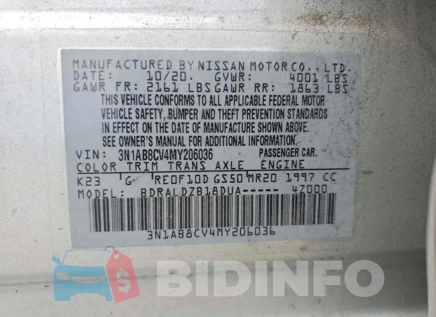 3N1AB8CV4MY206036 Photo# 13