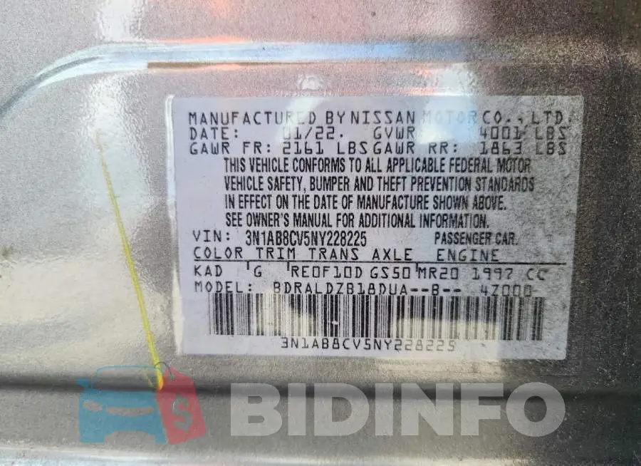 3N1AB8CV5NY228225 Photo# 12
