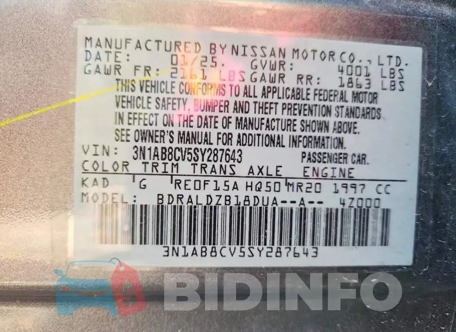 3N1AB8CV5SY287643 Photo# 12