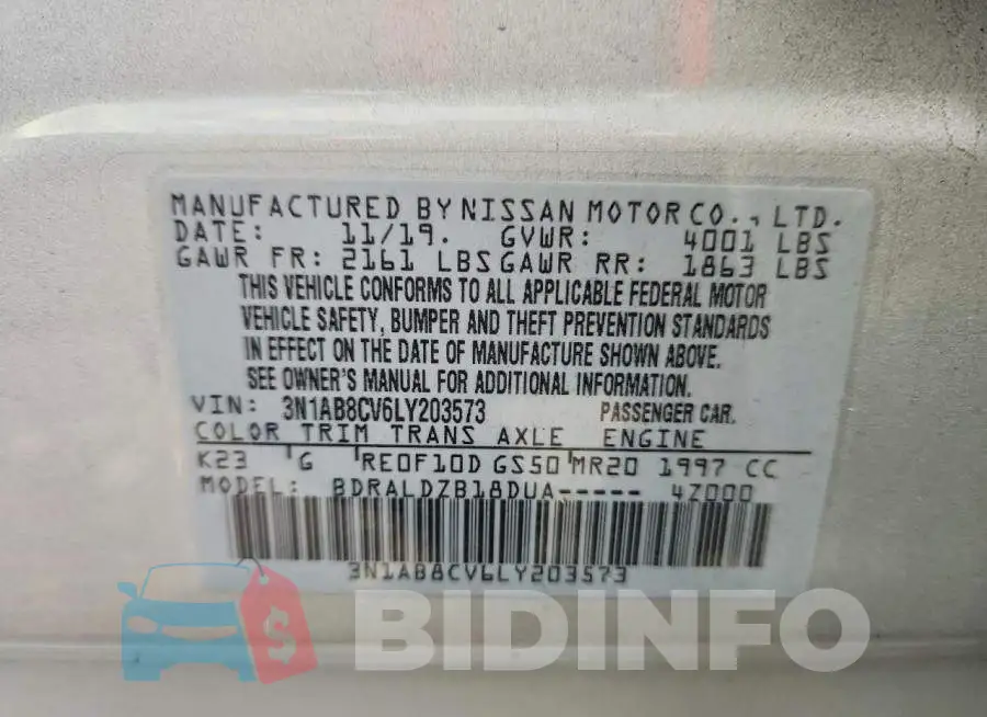 3N1AB8CV6LY203573 Photo# 12