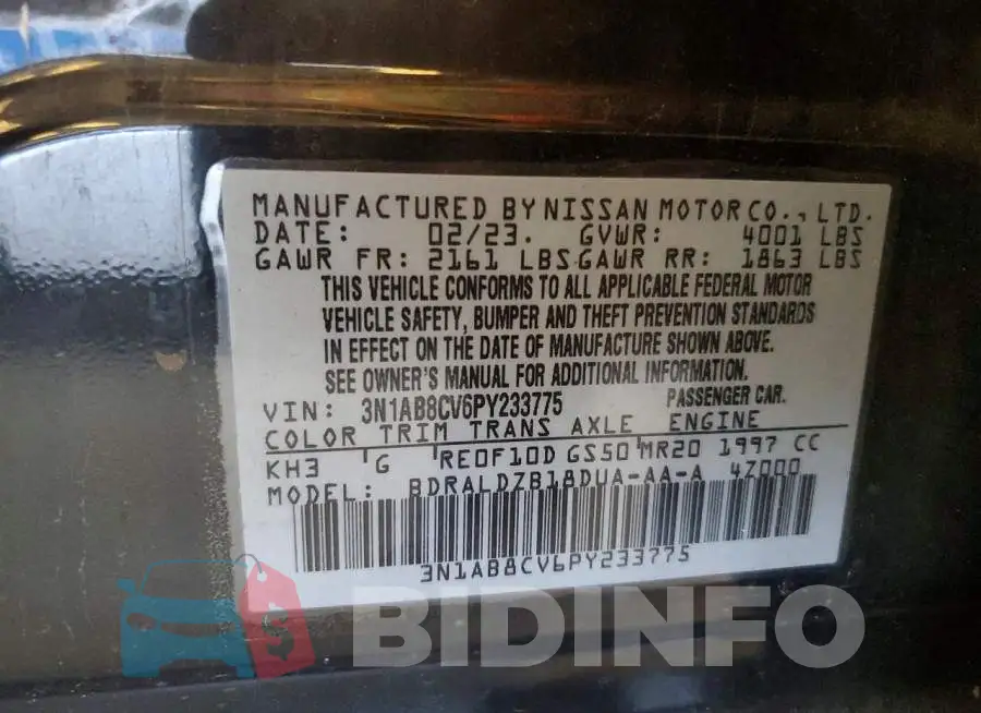 3N1AB8CV6PY233775 Photo# 13