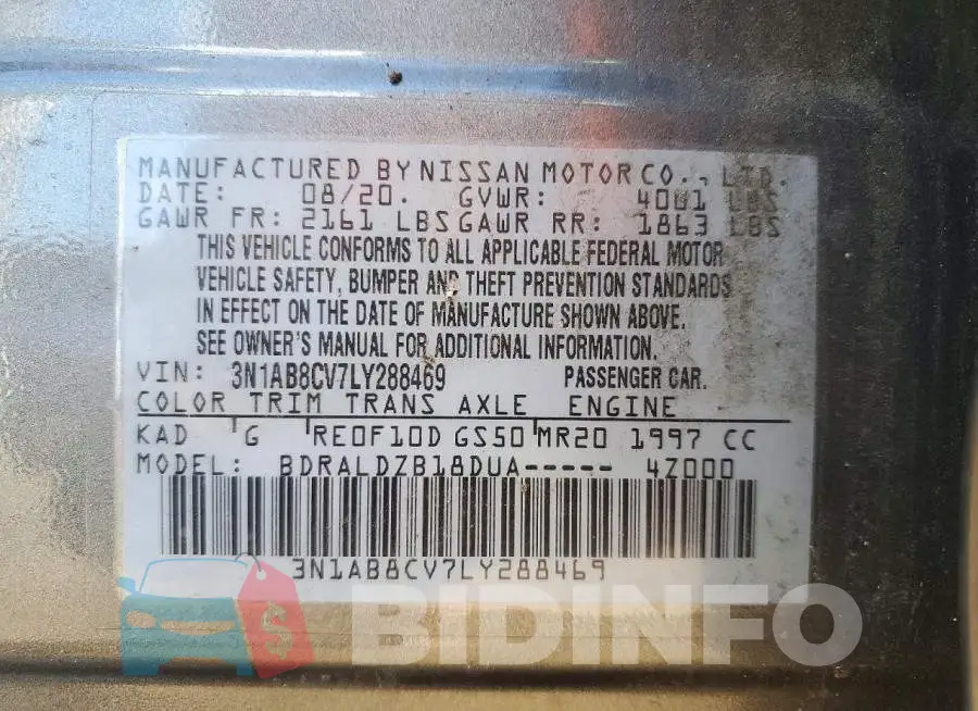 3N1AB8CV7LY288469 Photo# 12