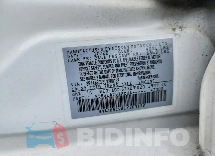 3N1AB8CV8LY309152 Photo# 12