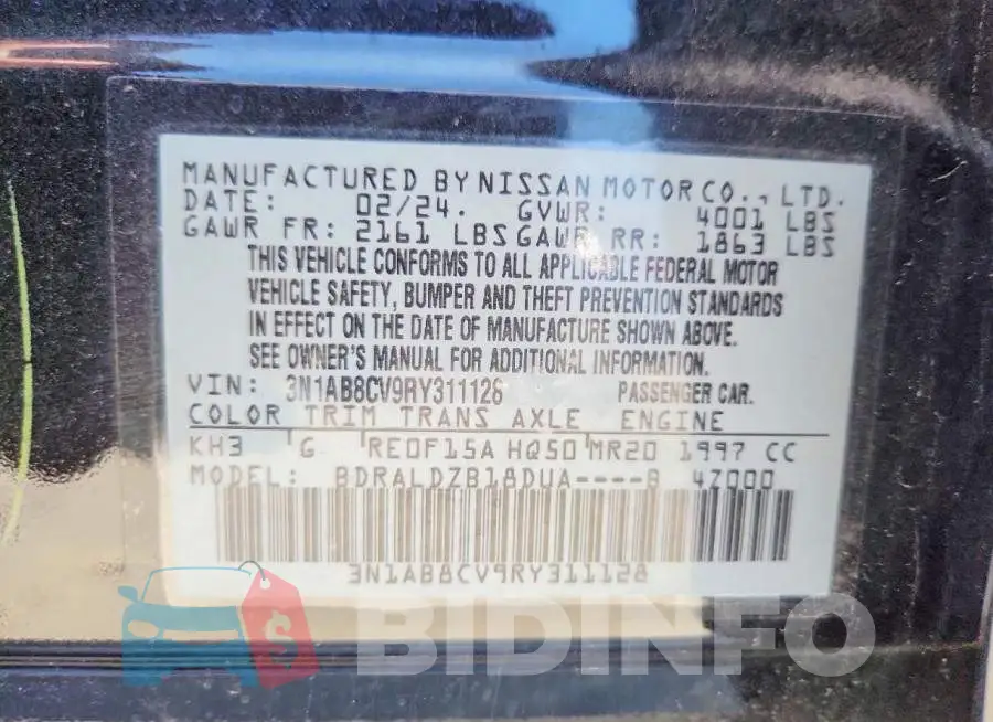3N1AB8CV9RY311128 Photo# 12