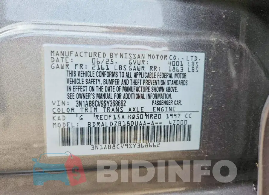 3N1AB8CV9SY368662 Photo# 12