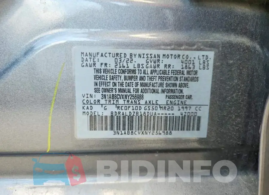 3N1AB8CVXNY256988 Photo# 12
