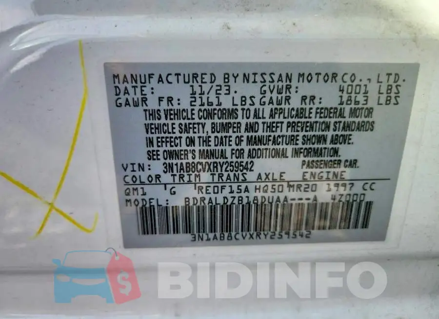 3N1AB8CVXRY259542 Photo# 12
