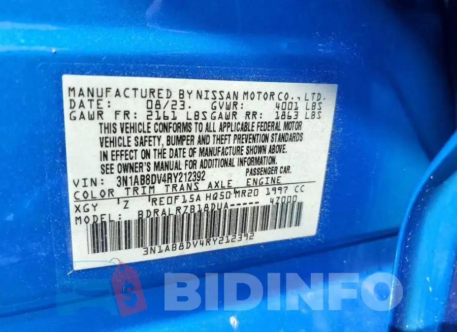 3N1AB8DV4RY212392 Photo# 12