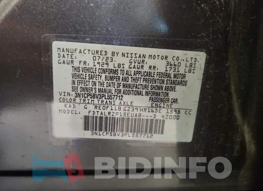 3N1CP5BV3PL557712 Photo# 13