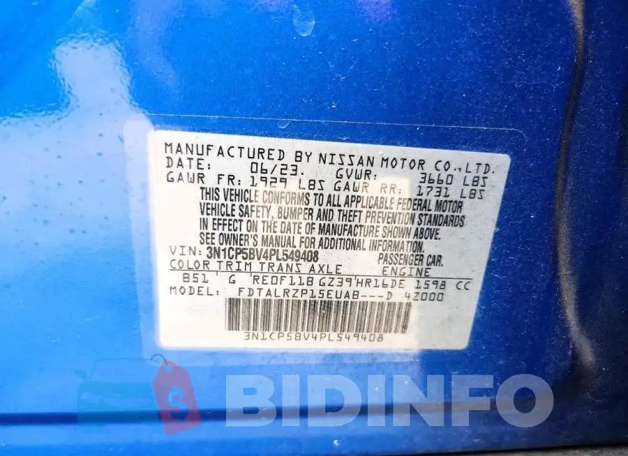 3N1CP5BV4PL549408 Photo# 13