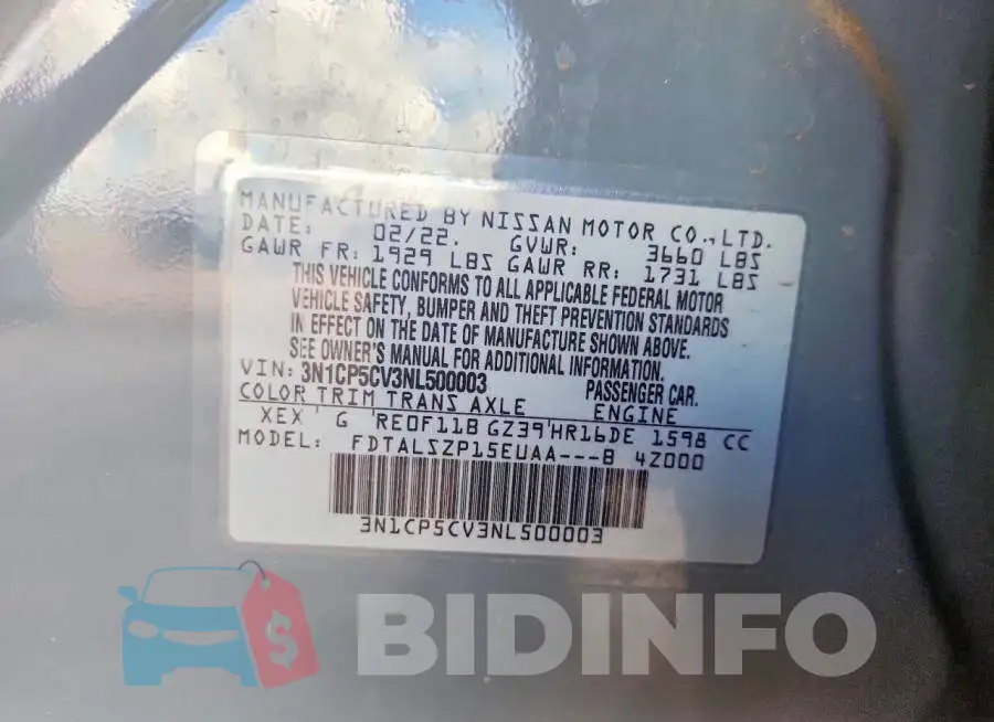 3N1CP5CV3NL500003 Photo# 13