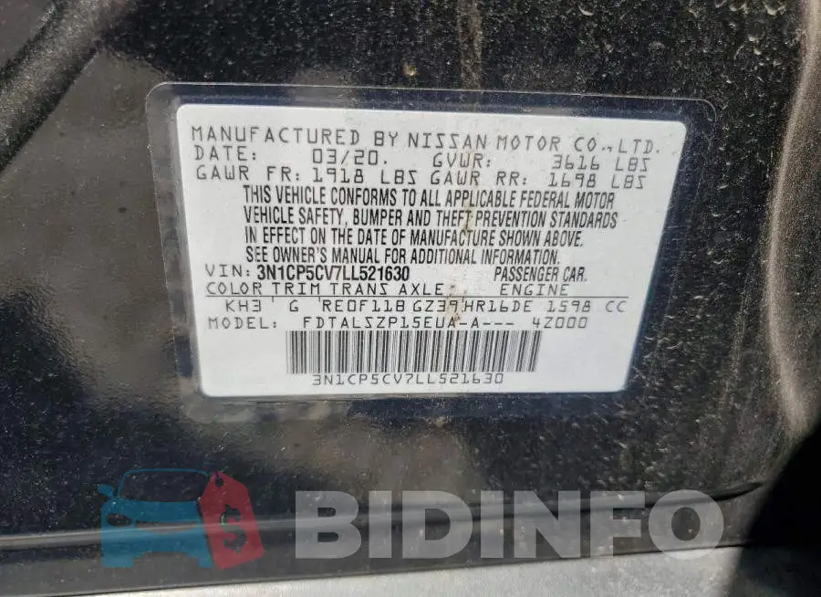 3N1CP5CV7LL521630 Photo# 14