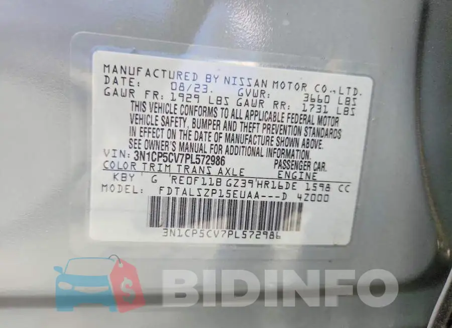 3N1CP5CV7PL572986 Photo# 12