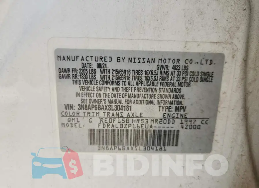 3N8AP6BAXSL304181 Photo# 13