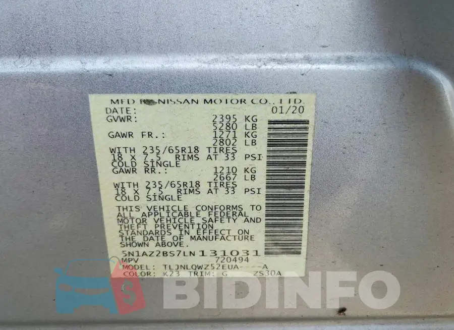 5N1AZ2BS7LN131031 Photo# 13
