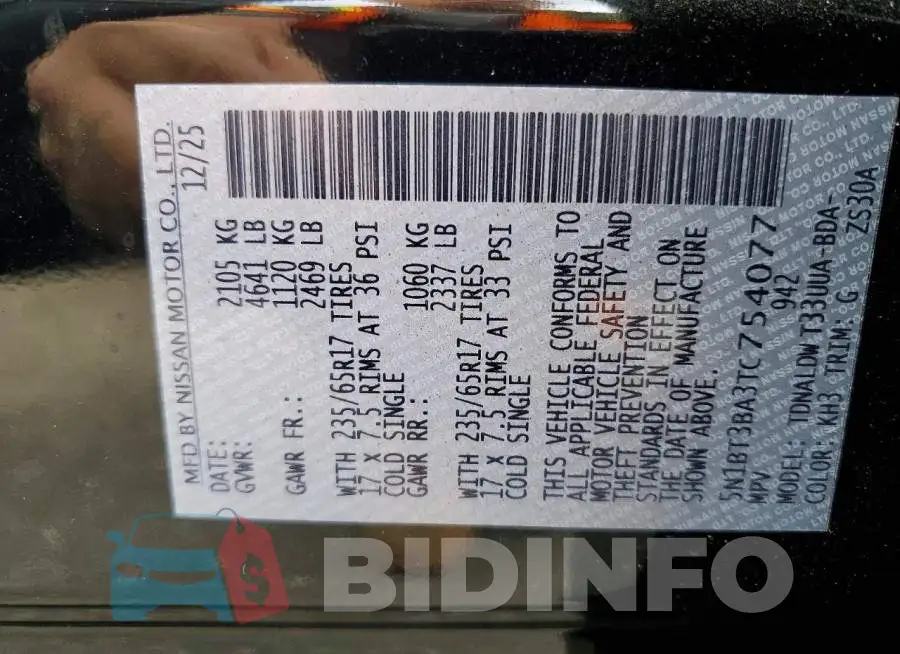 5N1BT3BA3TC754077 Photo# 14