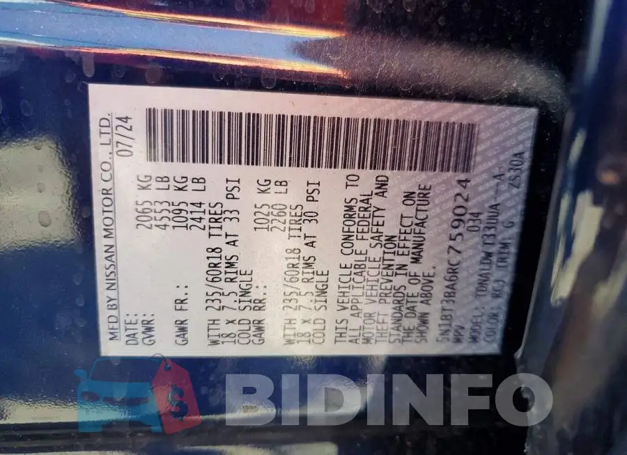 5N1BT3BA6RC759024 Photo# 13