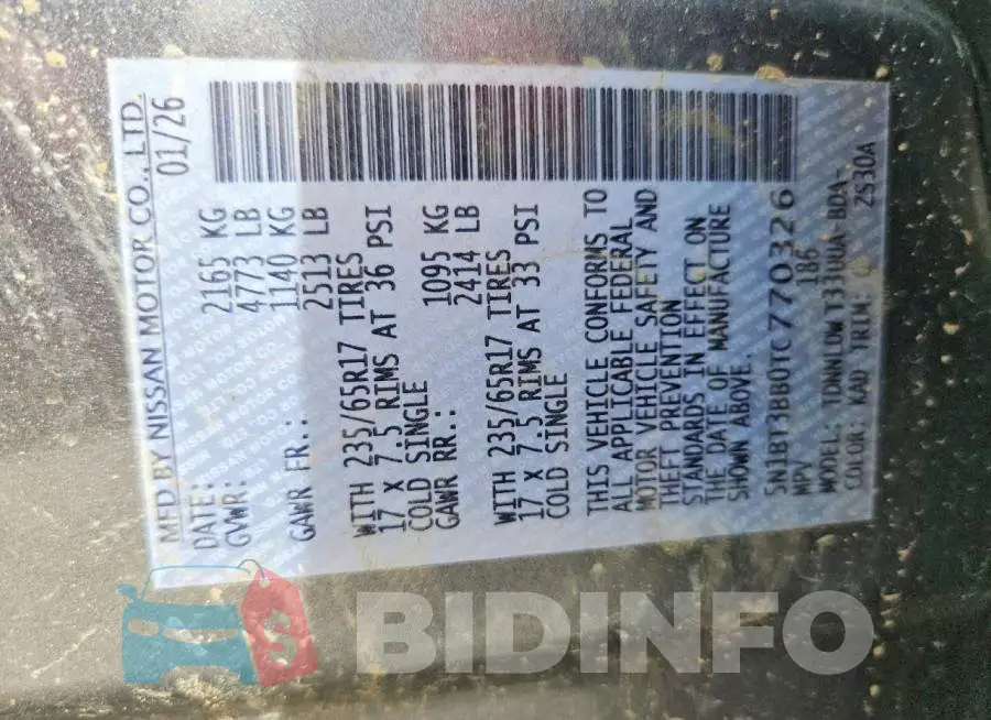 5N1BT3BB0TC770326 Photo# 13