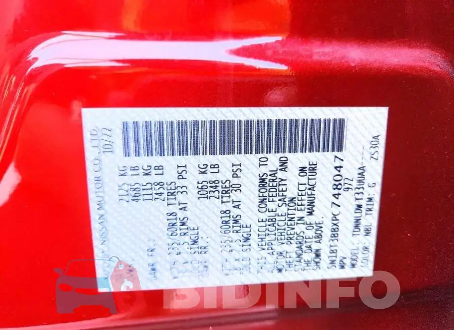 5N1BT3BBXPC748047 Photo# 13
