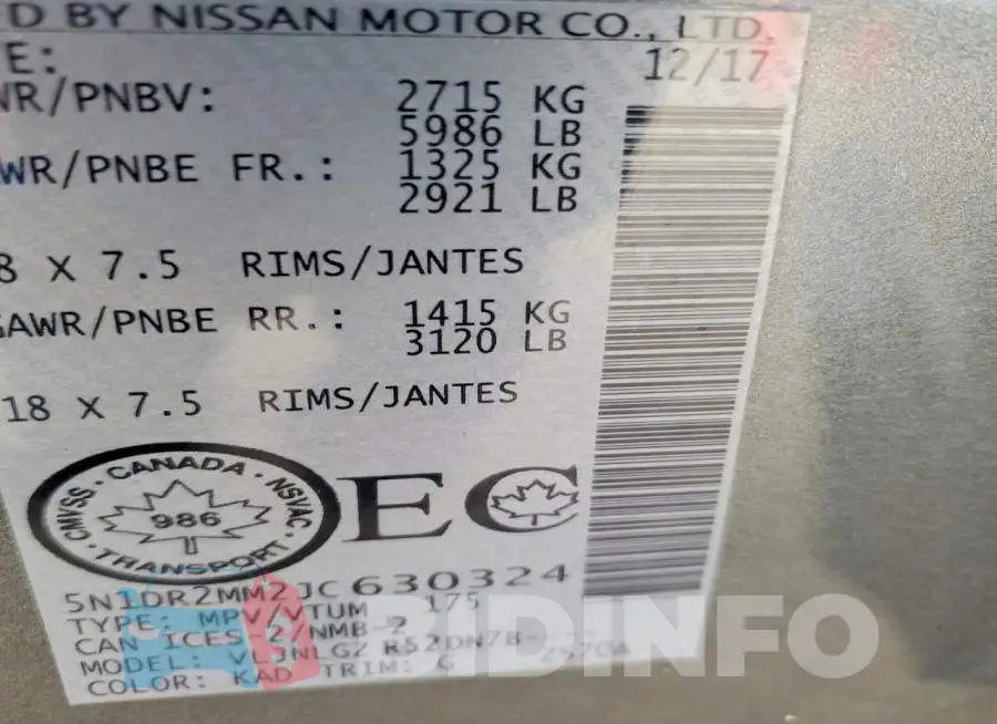 5N1DR2MM2JC630324 Photo# 13