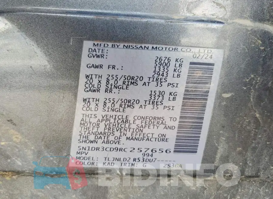 5N1DR3CD9RC257656 Photo# 13