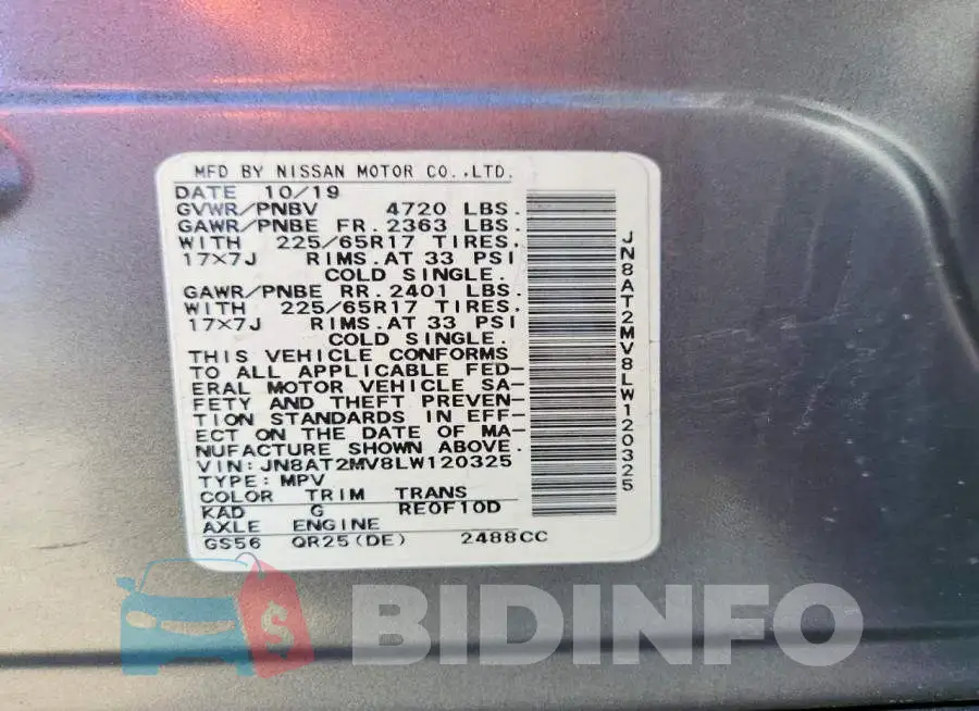 JN8AT2MV8LW120325 Photo# 13