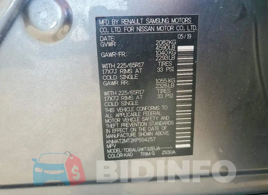 KNMAT2MT2KP554257 Photo# 13