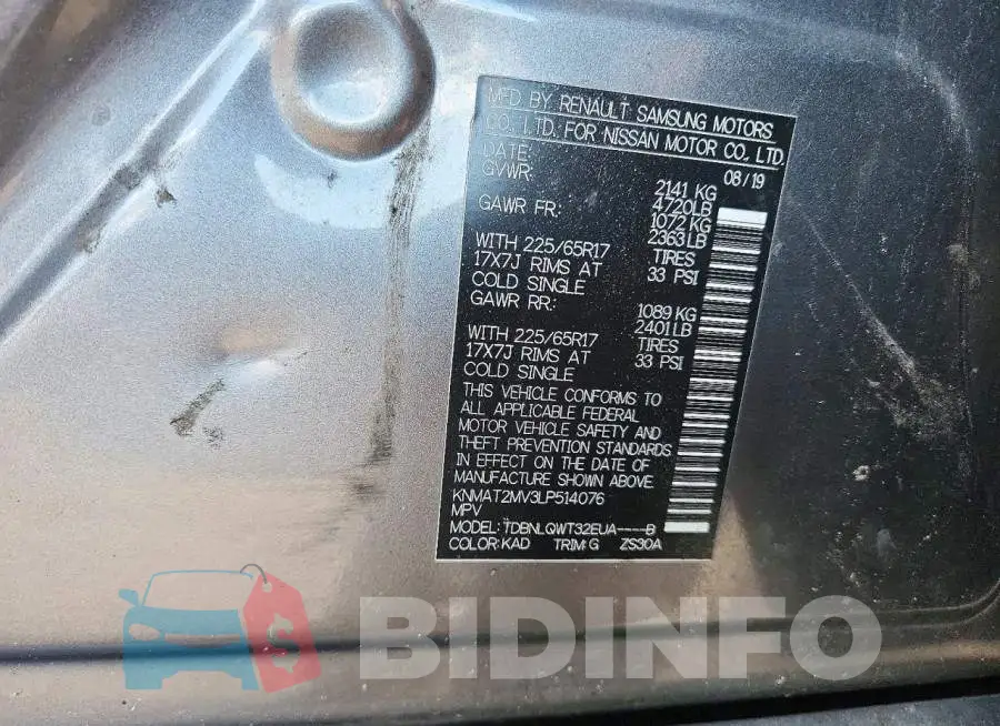 KNMAT2MV3LP514076 Photo# 13