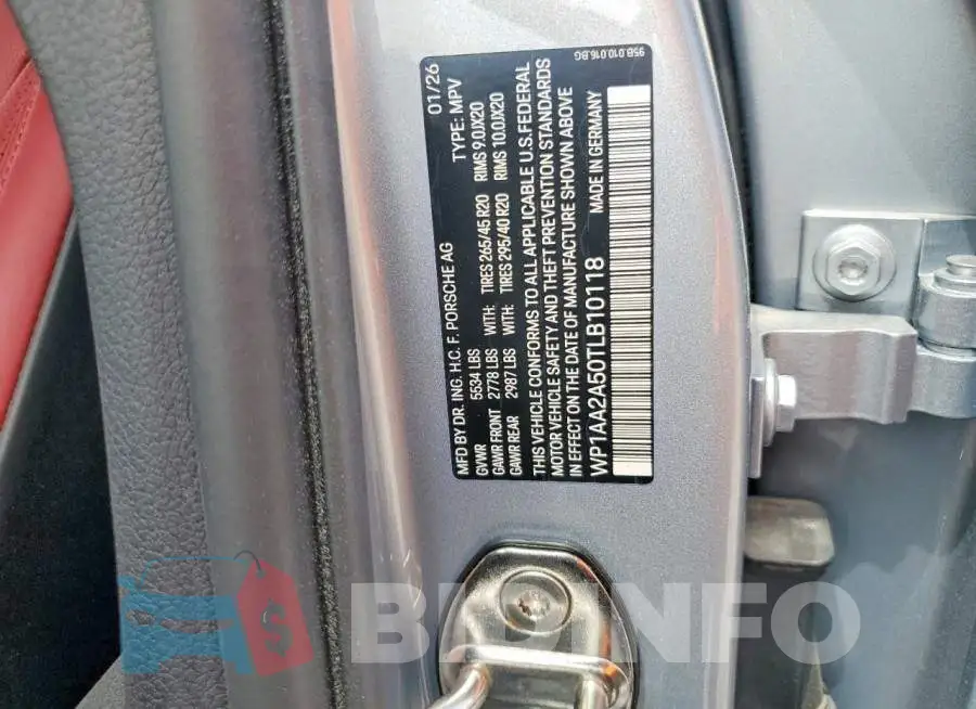 WP1AA2A50TLB10118 Photo# 12