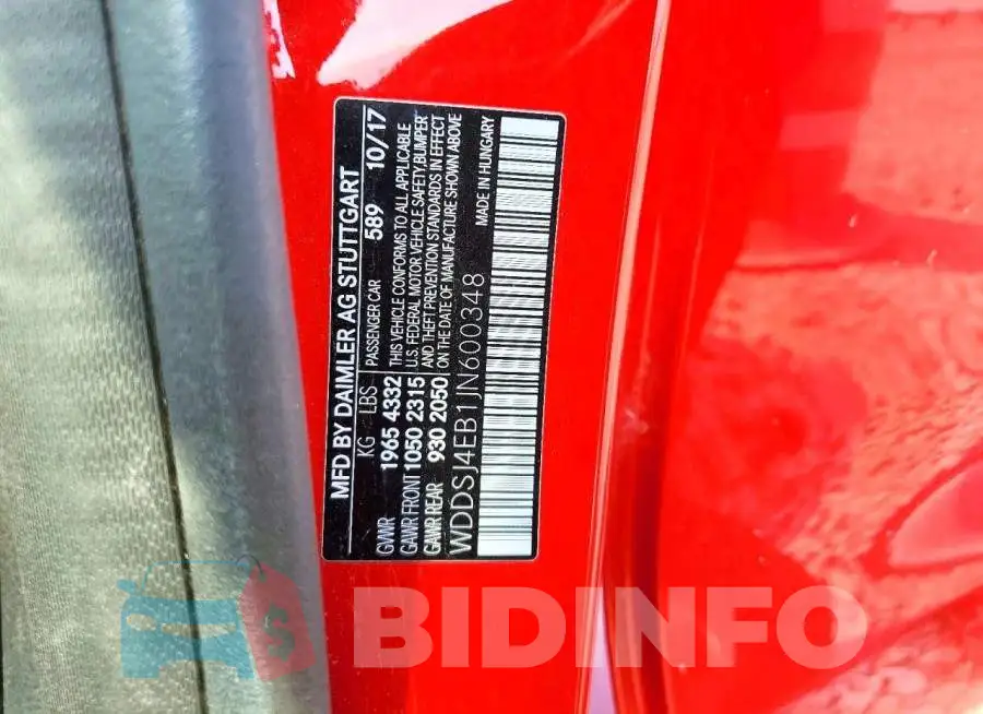 WDDSJ4EB1JN600348 Photo# 13