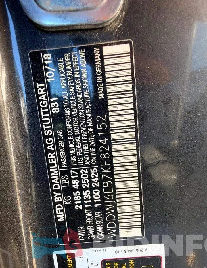 WDDWJ6EB7KF824152 Photo# 10