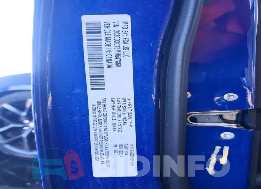 2C3CDXCT5MH647869 Photo# 12