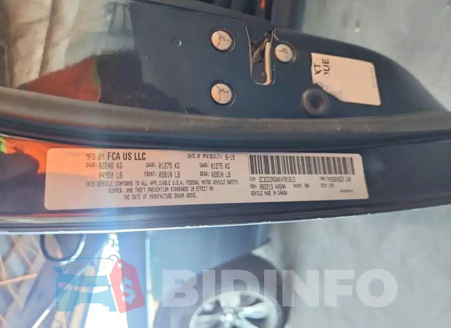 2C3CDZAGXKH701813 Photo# 13