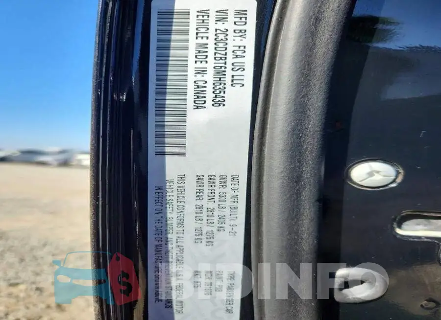 2C3CDZBT6MH635436 Photo# 13