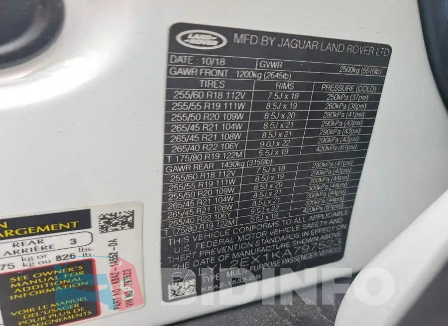 SALYL2EX1KA797523 Photo# 13