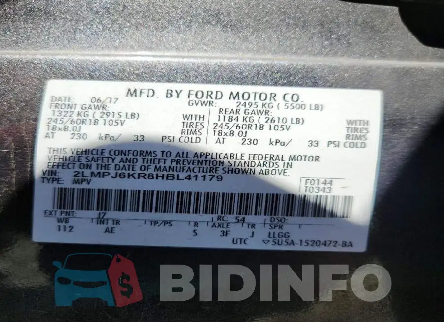 2LMPJ6KR8HBL41179 Photo# 14