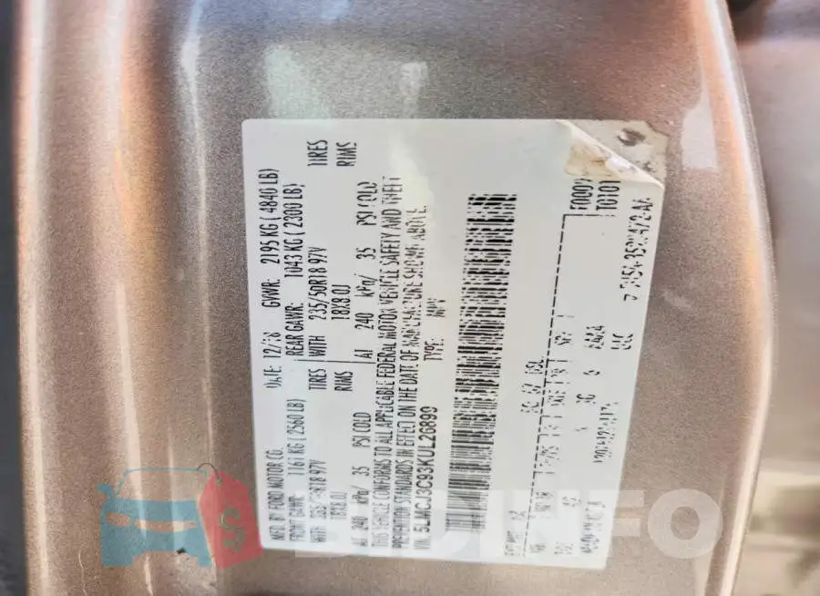 5LMCJ3C93KUL26899 Photo# 13