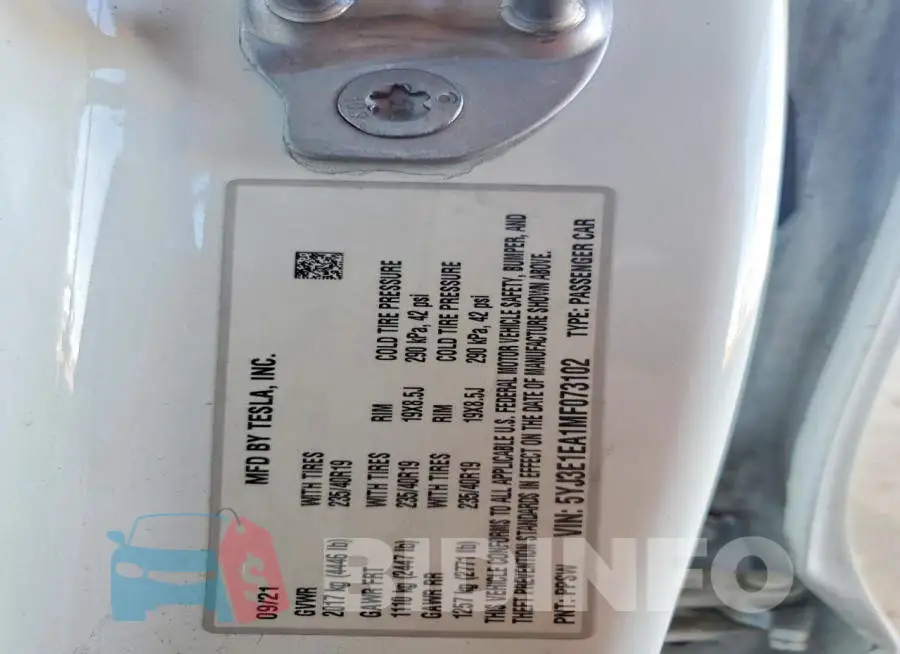 5YJ3E1EA1MF073102 Photo# 12