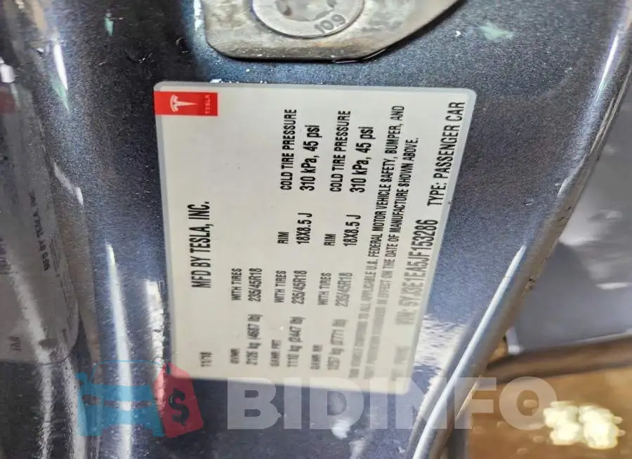 5YJ3E1EA5JF153286 Photo# 12