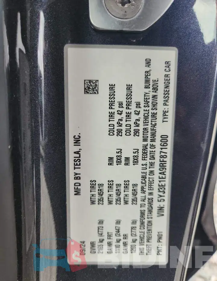 5YJ3E1EA9RF871600 Photo# 12